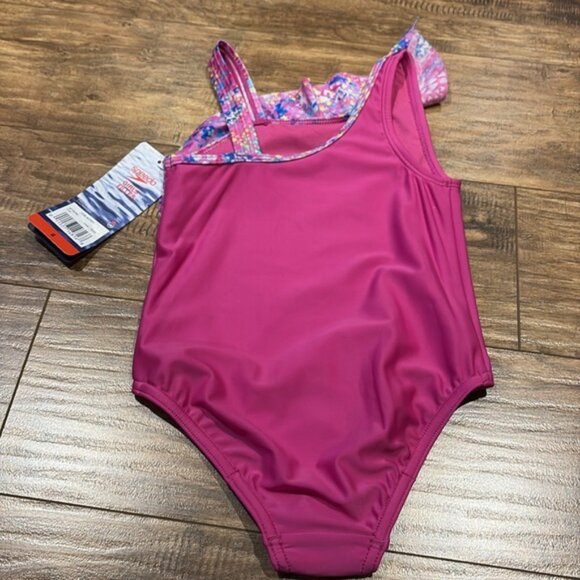 Speedo girls pink one piece swim bathing suit - Picture 8 of 13